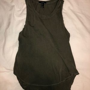 Olive Green Flowy Tank Top
